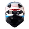 Casco Ls2 Mx-702 Namib Blanco Rojo Visor Iridium Azul