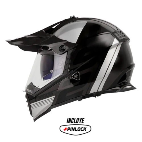 Casco Ls2 Mx436 Pioneer Trophy Gris Negro