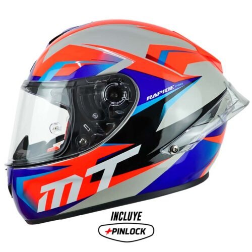 Casco Mt Rapide Pro Fugaz A5 Rojo Perla