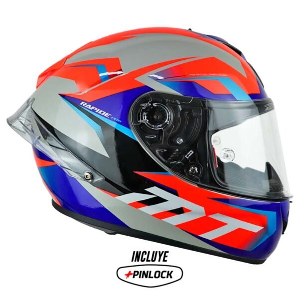Casco Mt Rapide Pro Fugaz A5 Rojo Perla