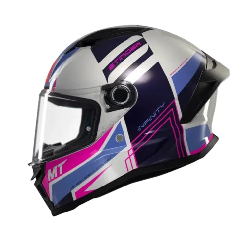 Casco Mt Stinger 2 Tron C8 Blanco Rosado