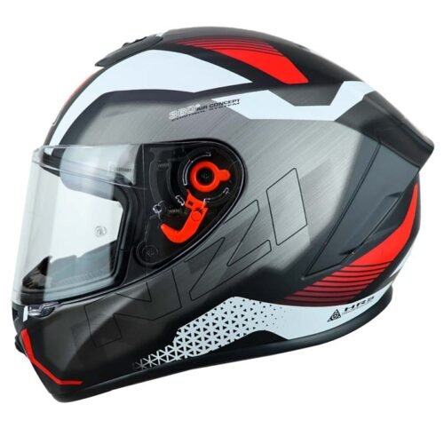 Casco Nzi Trendy Metal Negro Plateado