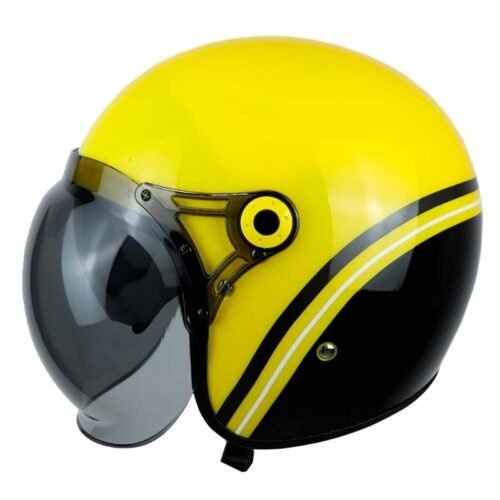 Casco Shaft 121 Scramb Stripe Amarillo Visor Smoke