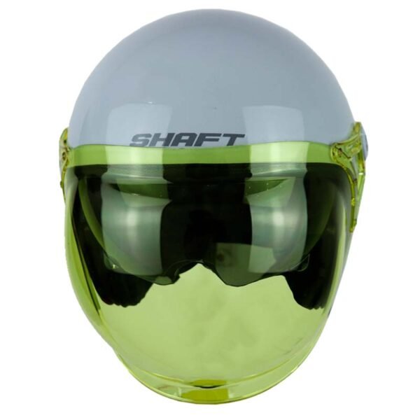 Casco Shaft 121 Scramb Stripe Gris Blanco Visor Amarillo