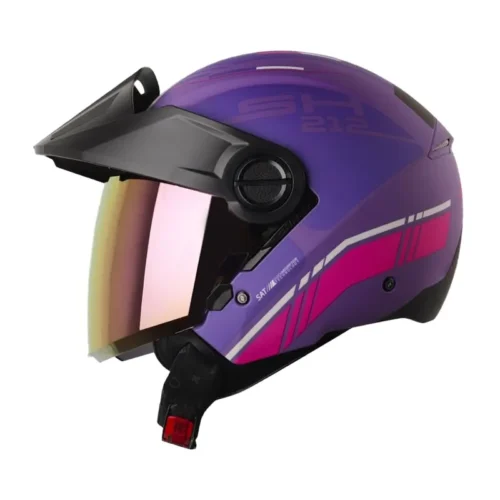Casco Shaft 212 Broth Morado Fucsia Visor Iridium Morado