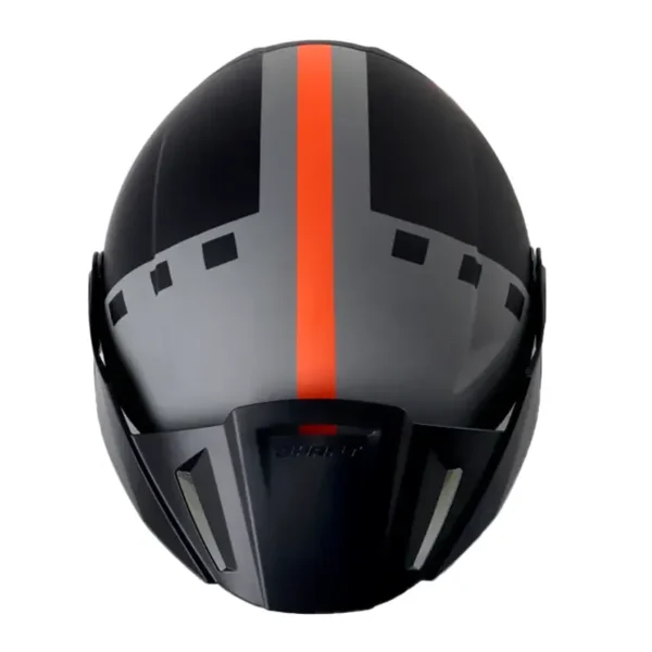 Casco Shaft 212 Ditto Negro Naranja Visor Iridium Rojo