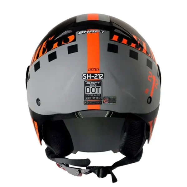 Casco Shaft 212 Ditto Negro Naranja Visor Iridium Rojo