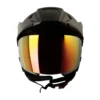 Casco Shaft 212 Drak Gris Oscuro Rojo Visor Iridium Rojo