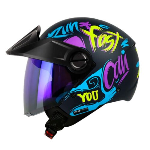 Casco Shaft 212 Drop Azul Navy  Visor Iridium Azul