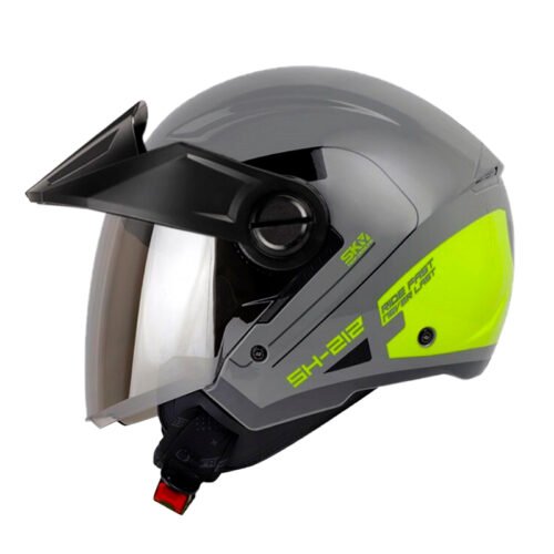 Casco Shaft 212 Louvre Gris Amarillo Visor Silver
