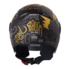Casco Shaft 212 Racer Negro Dorado Visor Iridium Dorado
