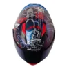 Casco Shaft 582Sp Evo Randamu Camaleon Rojo Visor Iridium Azul