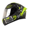 Casco Shaft 582Sp Evo Randamu Gris Amarillo Visor Iridium Silver