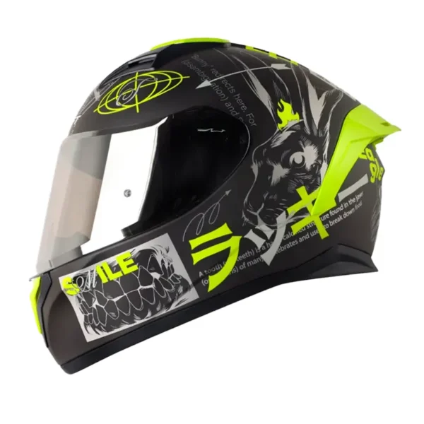 Casco Shaft 582Sp Evo Randamu Gris Amarillo Visor Iridium Silver