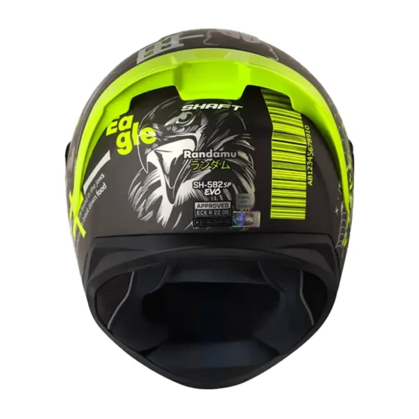 Casco Shaft 582Sp Evo Randamu Gris Amarillo Visor Iridium Silver