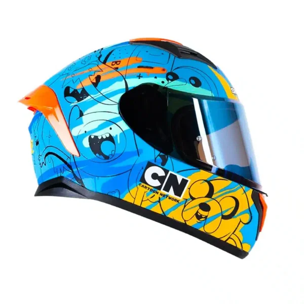 Casco Shaft 582Sp_Evo Adventure Azul Amarillo Visor Iridium Dorado