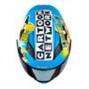 Casco Shaft 582Sp_Evo Johny Bravo Azul Full Color Visor Iridium Dorado