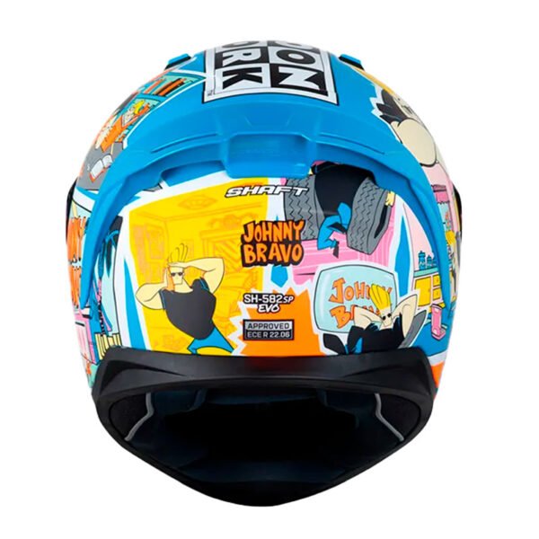 Casco Shaft 582Sp_Evo Johny Bravo Azul Full Color Visor Iridium Dorado