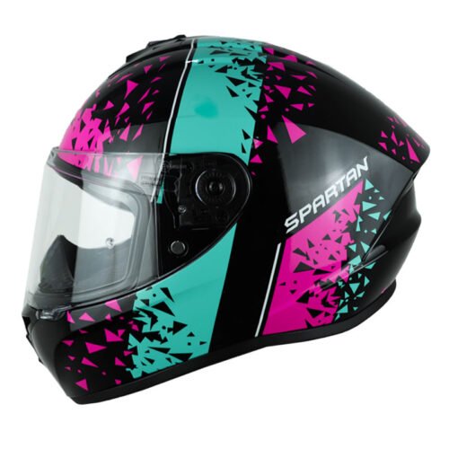 Casco Spartan Draken Broken Azul Rosado