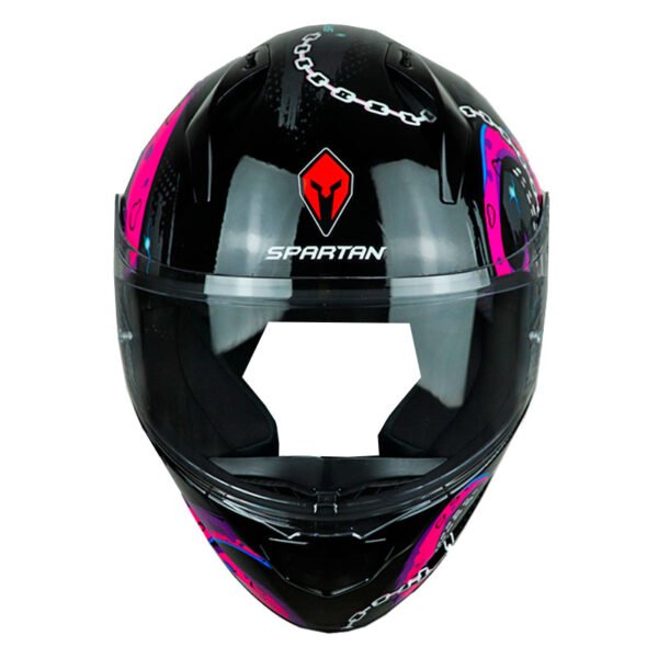 Casco Spartan Stinger Kraken Negro Fucsia