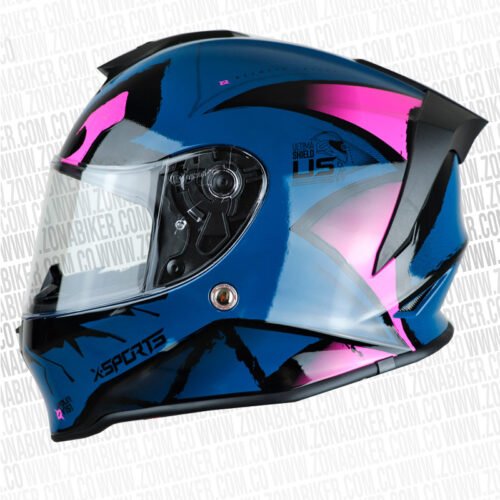 Casco X-Sports V151 Swamp Azul Rosado