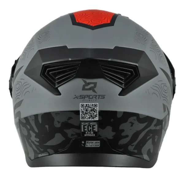 Casco Xsports 165 Girard Gris Rojo