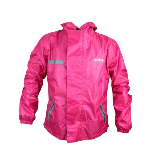 Chaqueta Over Doble Faz Impermeable Rosada