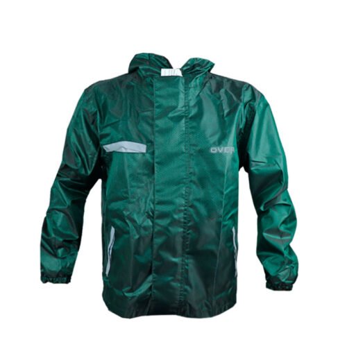 Chaqueta Over Doble Faz Impermeable Verde Esmeralda