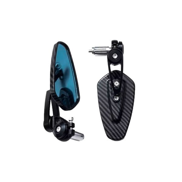 Espejo Cafe Racer Triangular Carbono