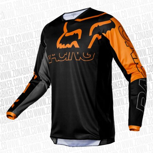 Jersey Fox 180 Skew Negro Naranja