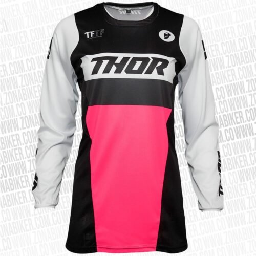 Jersey Mujer Thor Pulse Racer Negro Fucsia