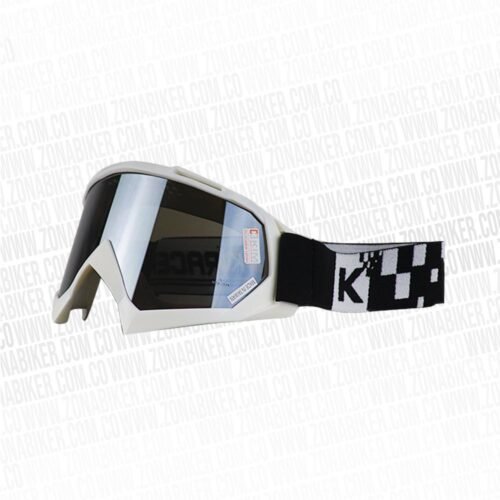 Lentes Cross Thor Picos Blanco Visor Plateado