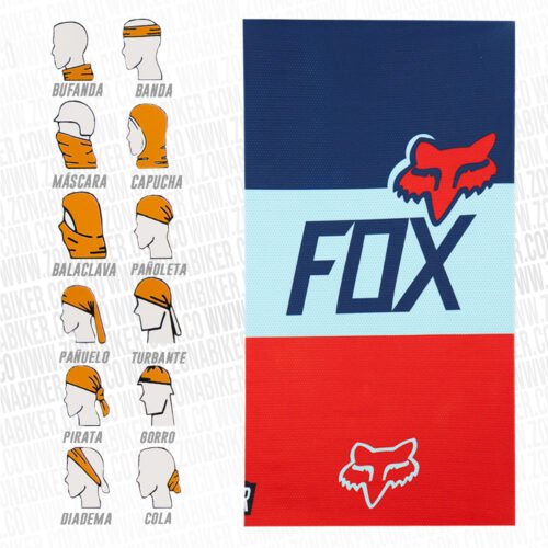 Pescuezo Ascenso Fox Azul Celeste Rojo