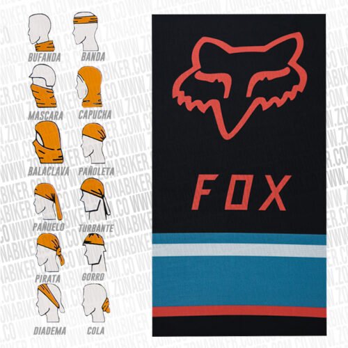 Pescuezo Ascenso Fox Mastar Negro Celeste