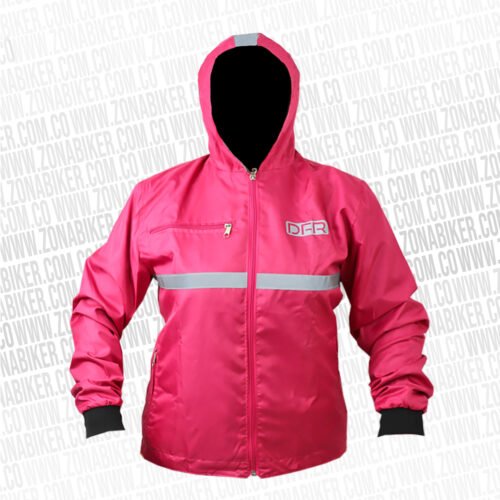 CHAQUETA CORTAVIENTO REFLECTIVA DFR 057 DOBLE FAZ FUCSIA