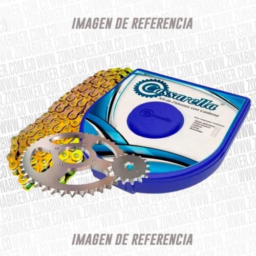 Kit De Arrastre Casarella Akt Rtx 150 4H 428--132-C Cadena Dorada