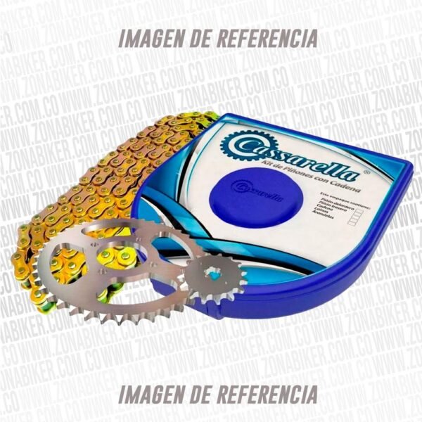 Kit De Arrastre Casarella Akt Rtx 150 4H 428--132-C Cadena Dorada